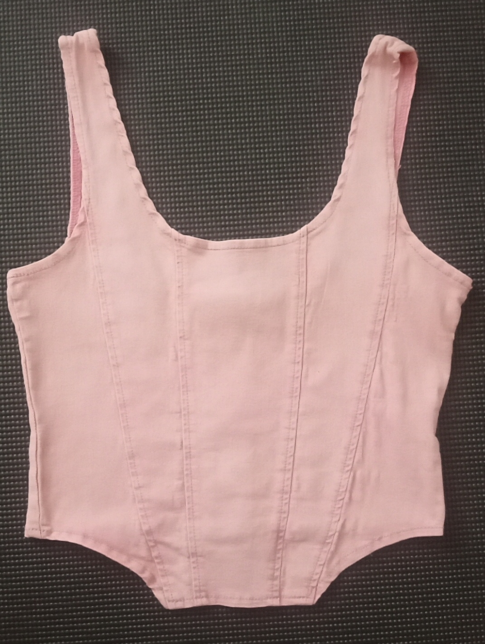 Women’s Soft Pink Tank Top with Structured Seams